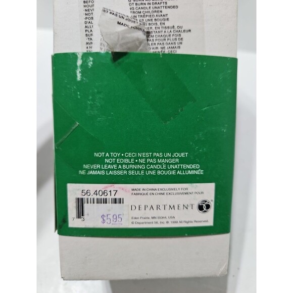 DEPT 56 SNOWMAN TAPER CANDLE 40617 BLUE HAT BRAND NEW - Picture 5 of 5